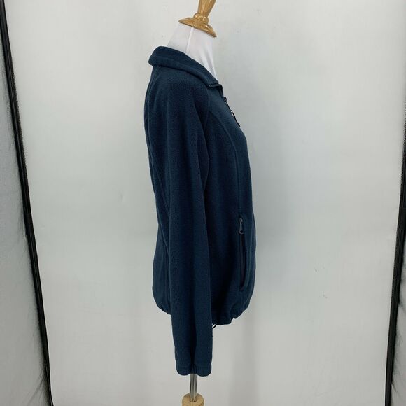 Columbia Jacket Womens M Medium Storm Blue Full Zip Stand Collar Fleece Pockets - Picture 4 of 10